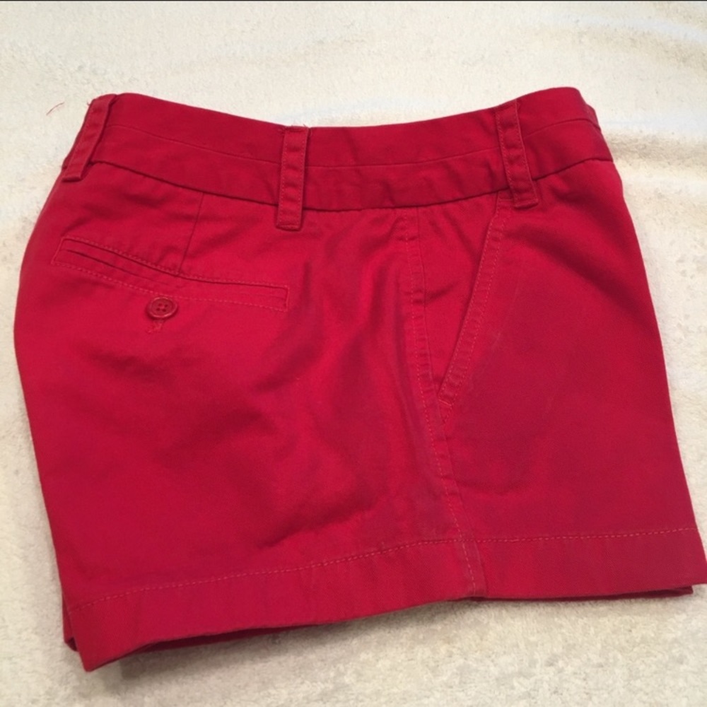 J. Crew Chino shorts Size 0. Red